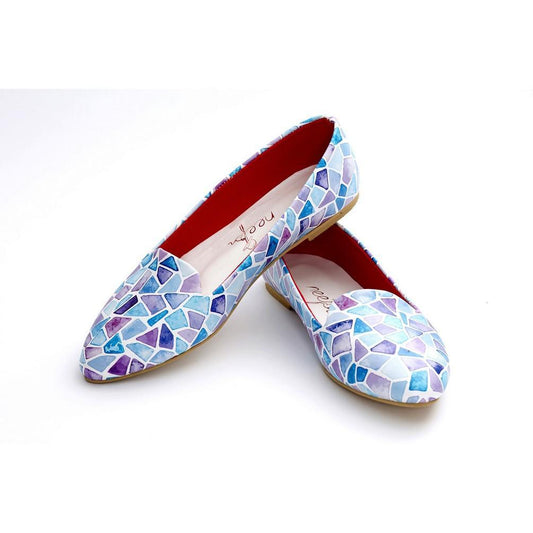 Colored Glass Fragments Ballerinas Shoes NBL215, Goby, NFS Ballerinas Shoes 