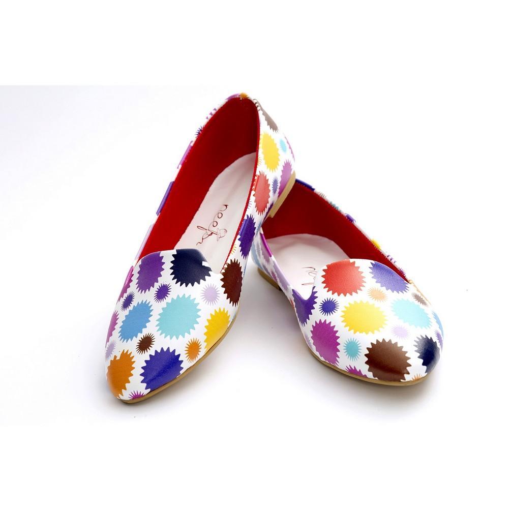 Colored Dots Ballerinas Shoes NBL219, Goby, NFS Ballerinas Shoes 