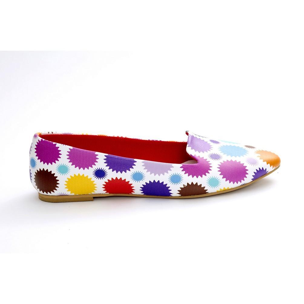 Colored Dots Ballerinas Shoes NBL219, Goby, NFS Ballerinas Shoes 