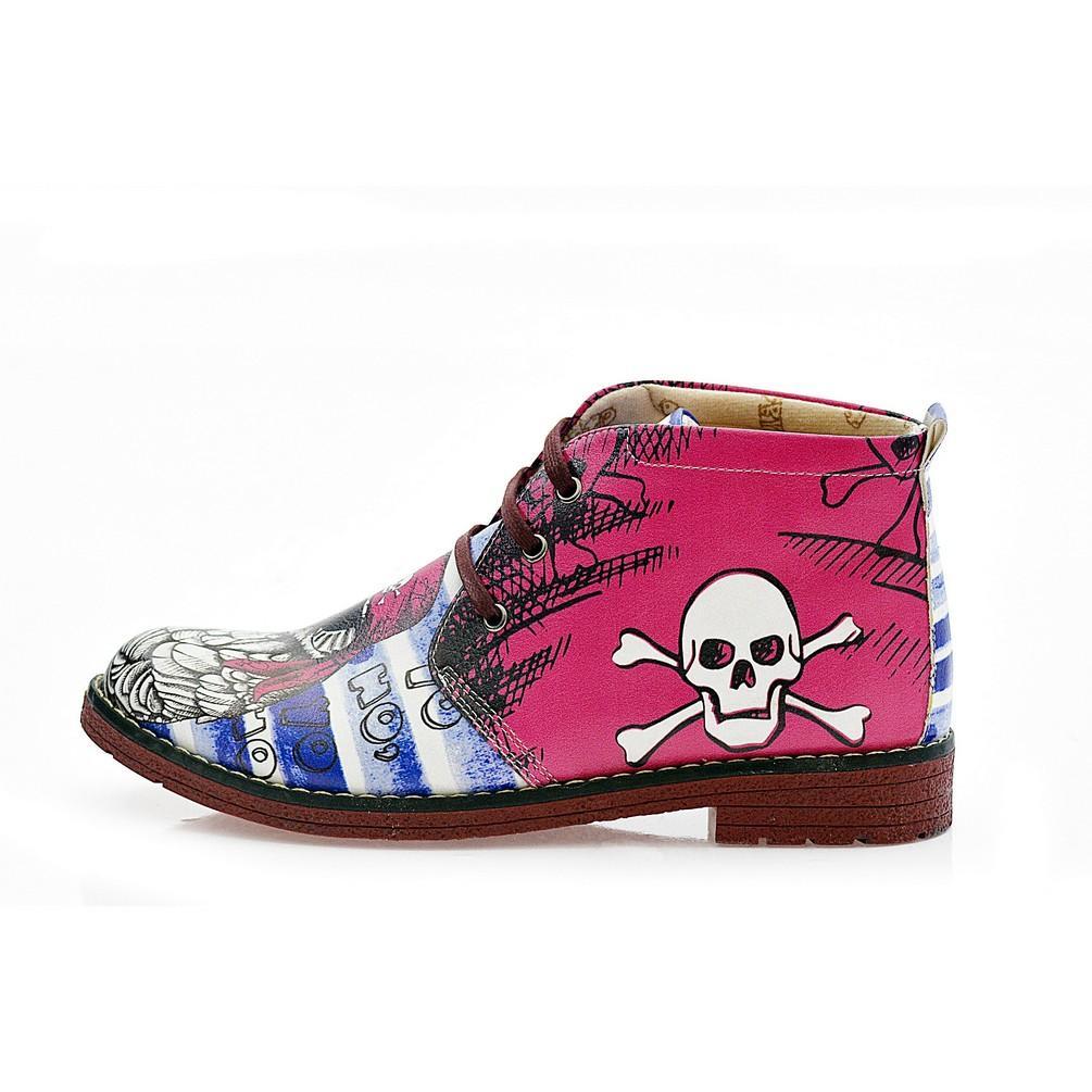 Pirate Owl Ankle Boots NHP103