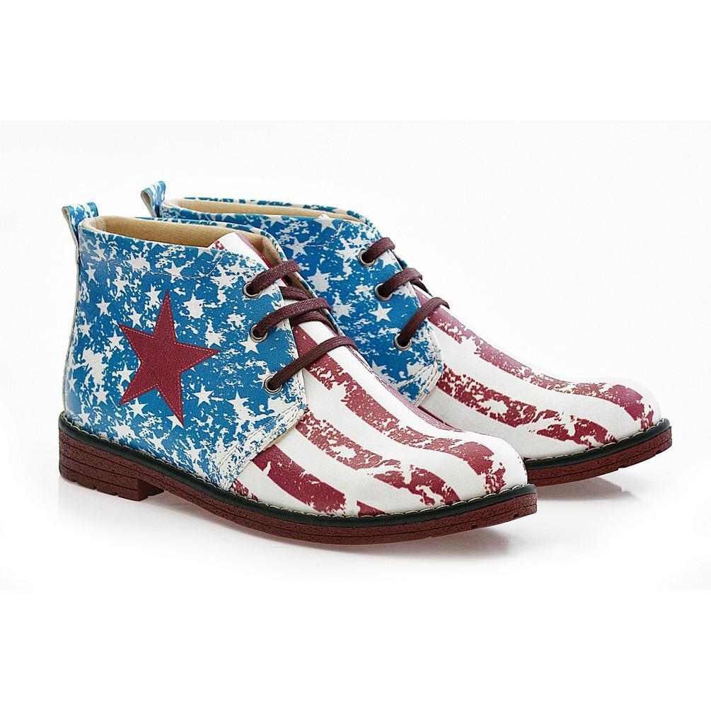 Flag Ankle Boots NHP107 - Goby NFS Ankle Boots 