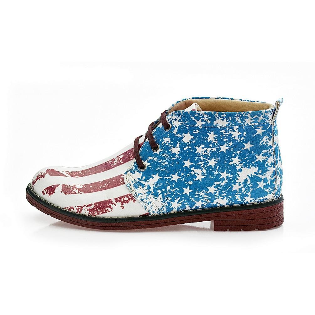 Flag Ankle Boots NHP107 - Goby NFS Ankle Boots 