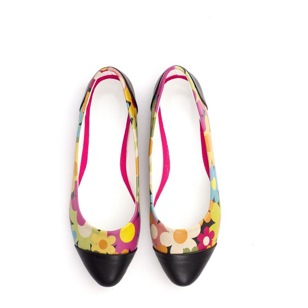 Flowers Ballerinas Shoes NMS106 - Goby NFS Ballerinas Shoes 