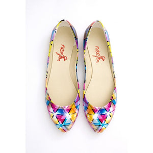 Colored Triangles Ballerinas Shoes NSS360 - Goby NFS Ballerinas Shoes 