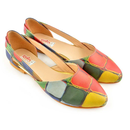 Colored Stones Ballerinas Shoes OMR7001 - Goby GOBY Ballerinas Shoes 