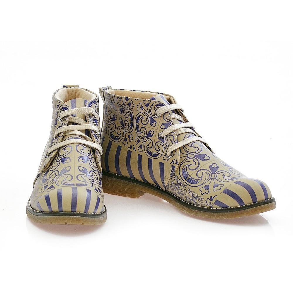 Pattern Ankle Boots PH213