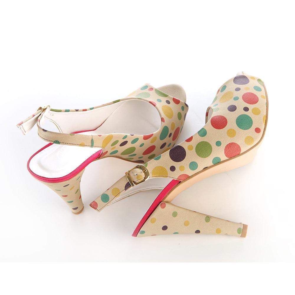 Colored Dots Heel Shoes PLT2045