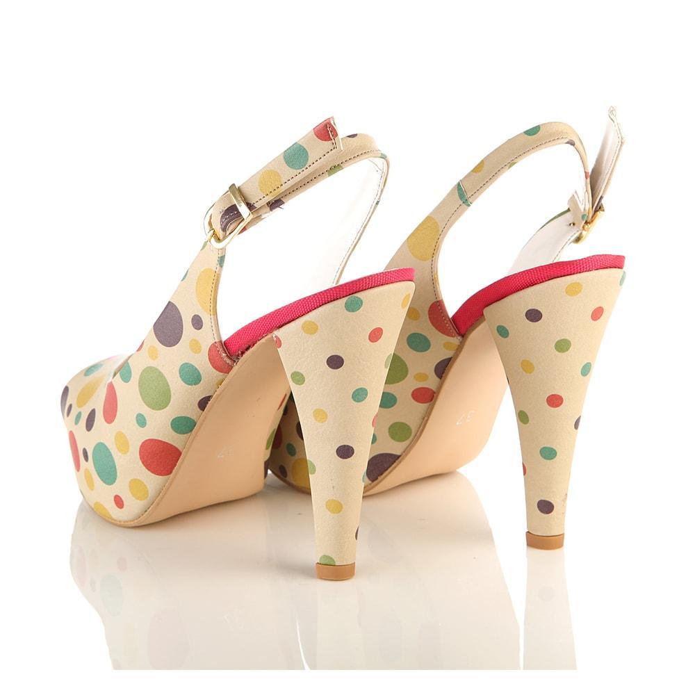 Colored Dots Heel Shoes PLT2045