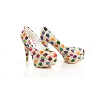 Colored Dots Heel Shoes PLT2020