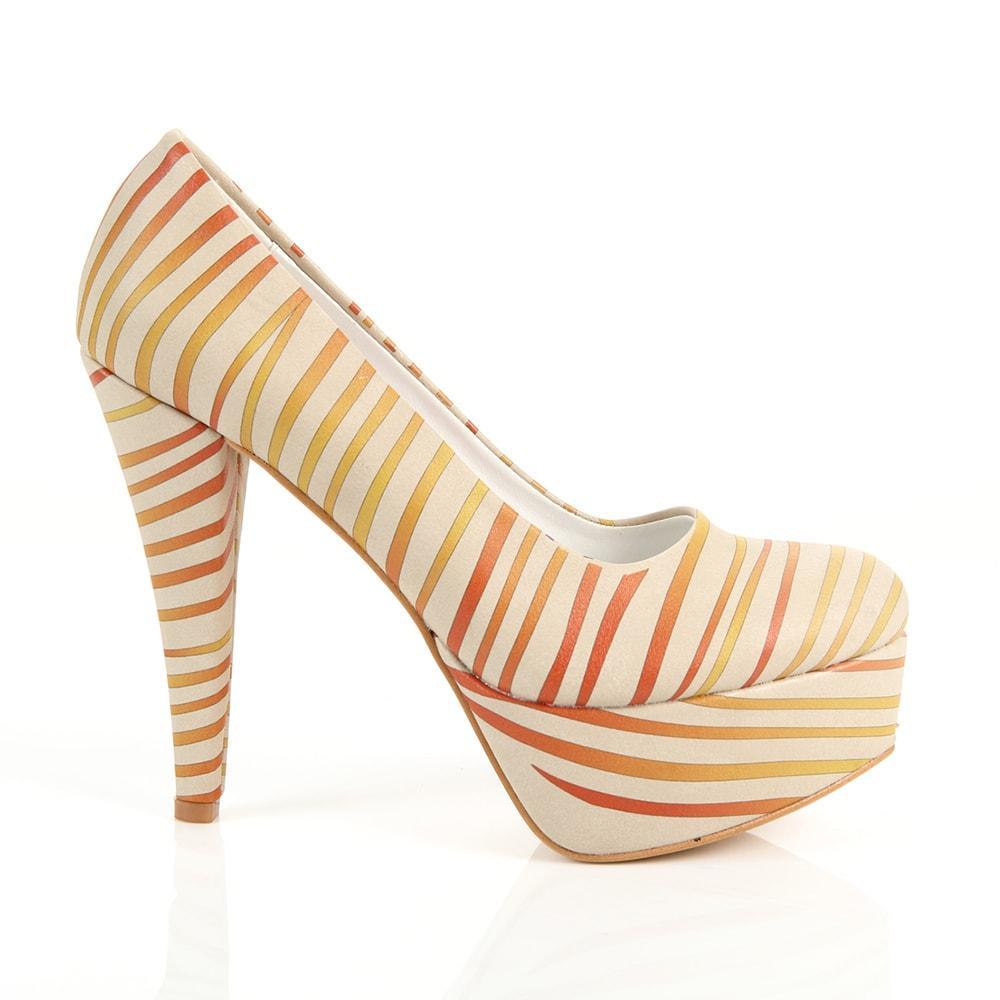 Striped Heel Shoes PLT2035
