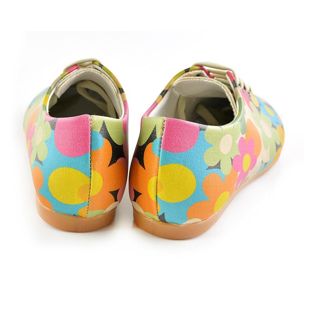 Colored Daisies Ballerinas Shoes SLV064, Goby, GOBY Ballerinas Shoes 