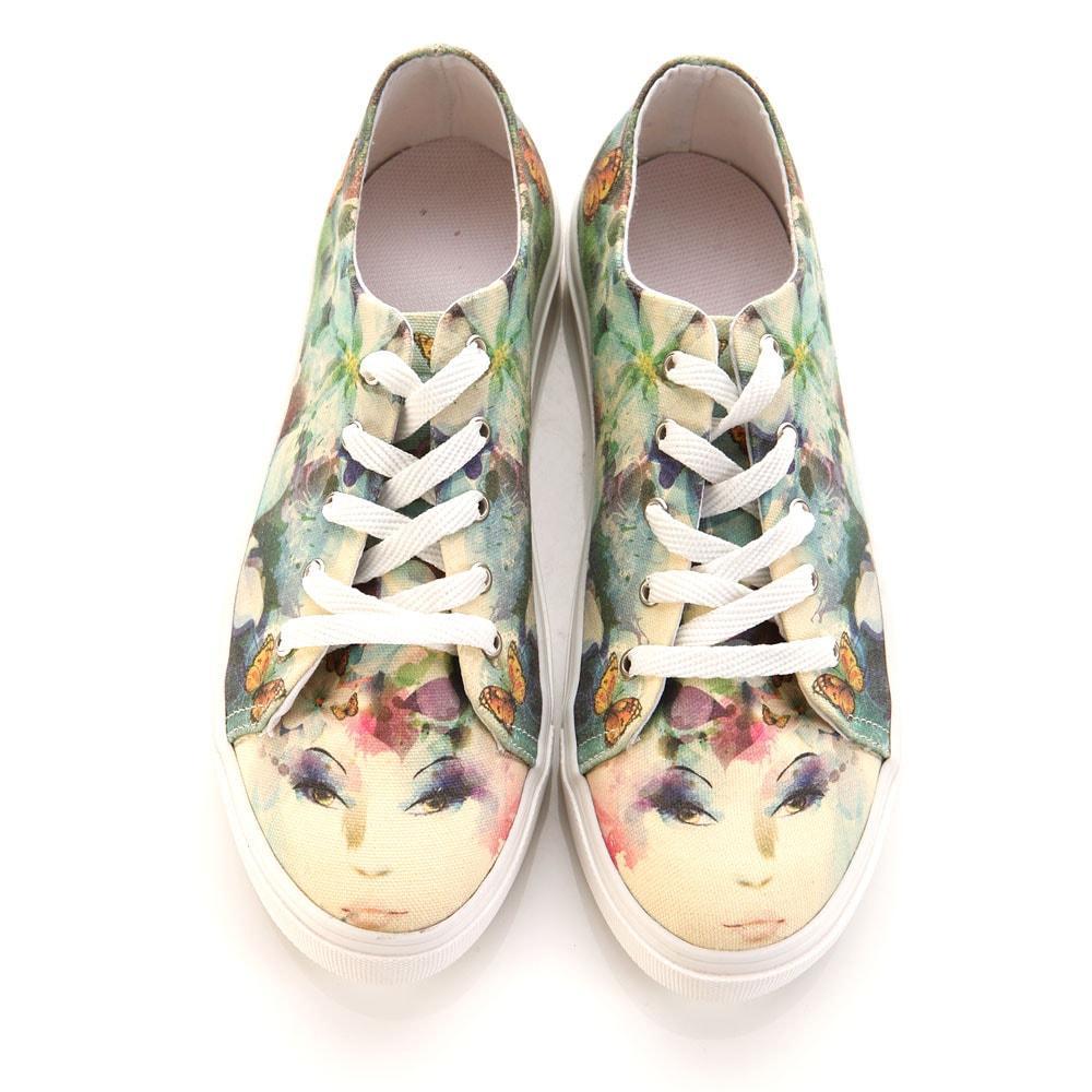 Flower Woman Slip on Sneakers Shoes SPR5409 - Goby GOBY Slip on Sneakers Shoes 