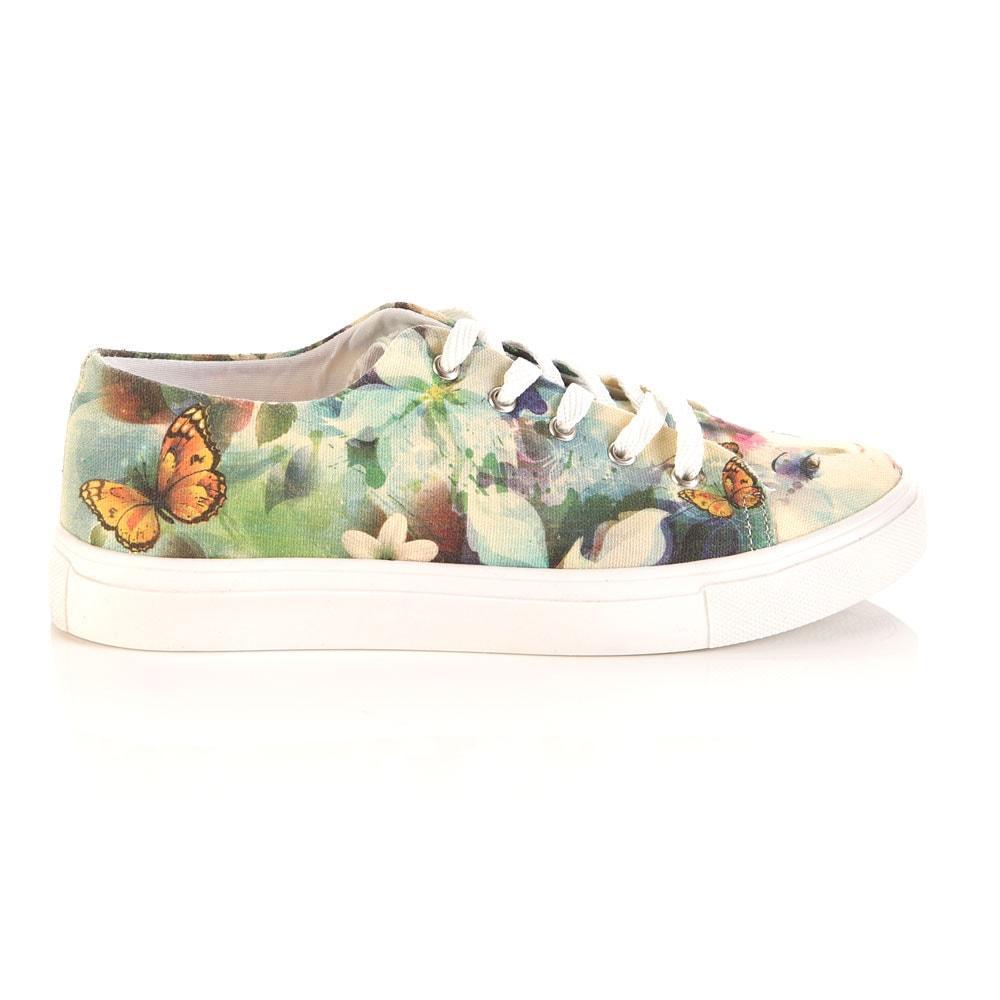 Flower Woman Slip on Sneakers Shoes SPR5409 - Goby GOBY Slip on Sneakers Shoes 