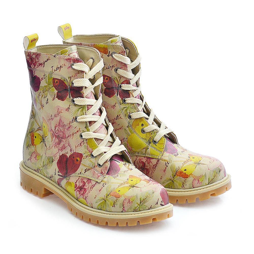 Flowers and Butterfly Long Boots TMB1016