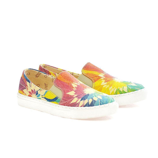 Colored Leaves Slip on Sneakers Shoes VN4402 - Goby GOBY Slip on Sneakers Shoes 