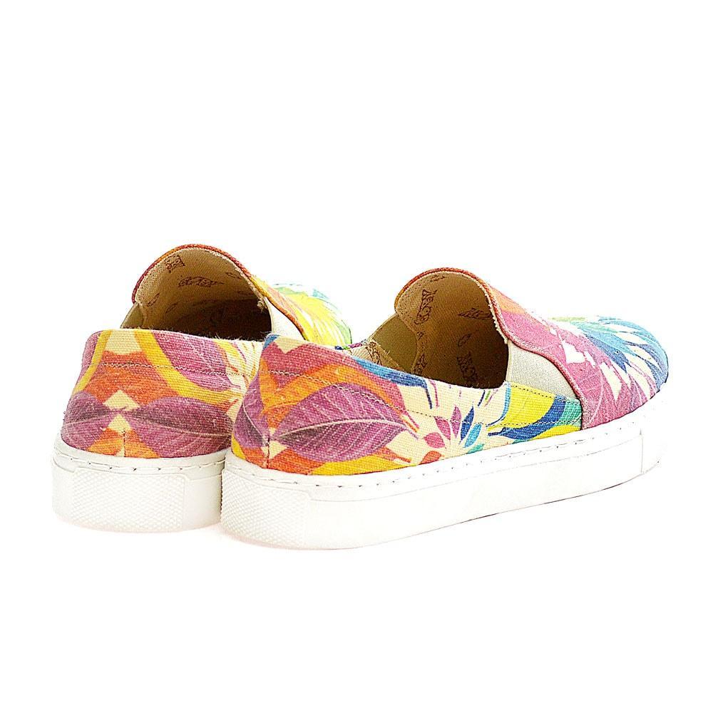 Colored Leaves Slip on Sneakers Shoes VN4402 - Goby GOBY Slip on Sneakers Shoes 