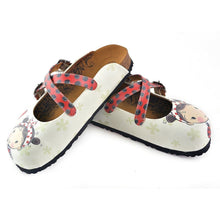 Red & White Girl Clogs WCAL120