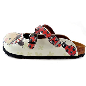 Red & White Girl Clogs WCAL120