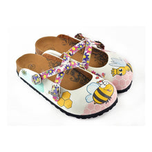 Yellow & Pink Bee Clogs WCAL123