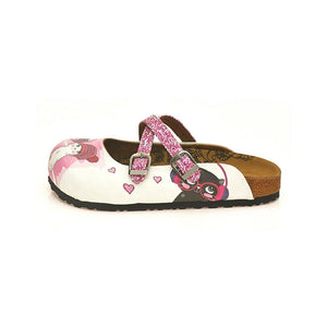 Pink We Are Happy Cross-Strap Clogs WCAL128