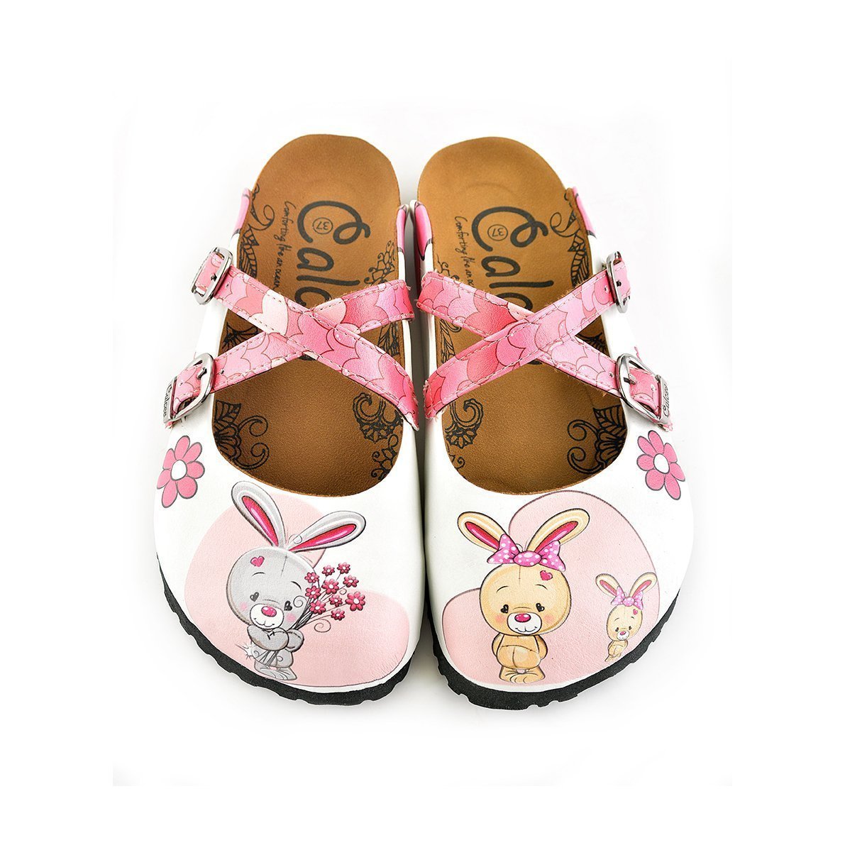 Pink Love Bunnies Clogs WCAL137