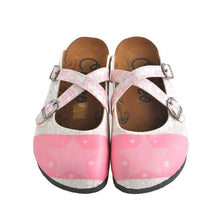 Pink & White Star Clogs WCAL154