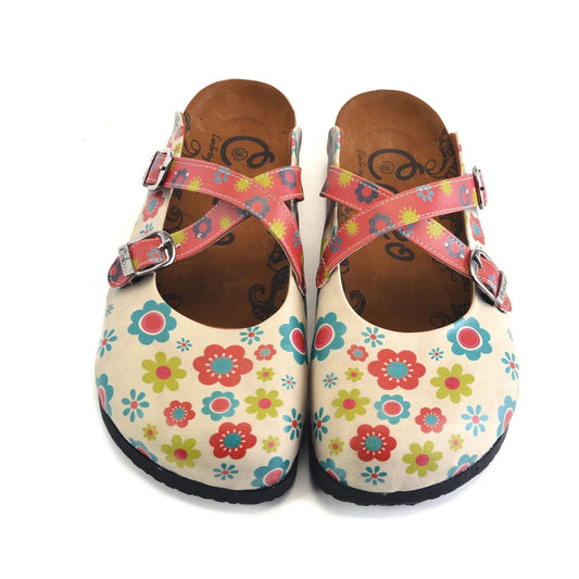 White Daisy Clogs CAL161