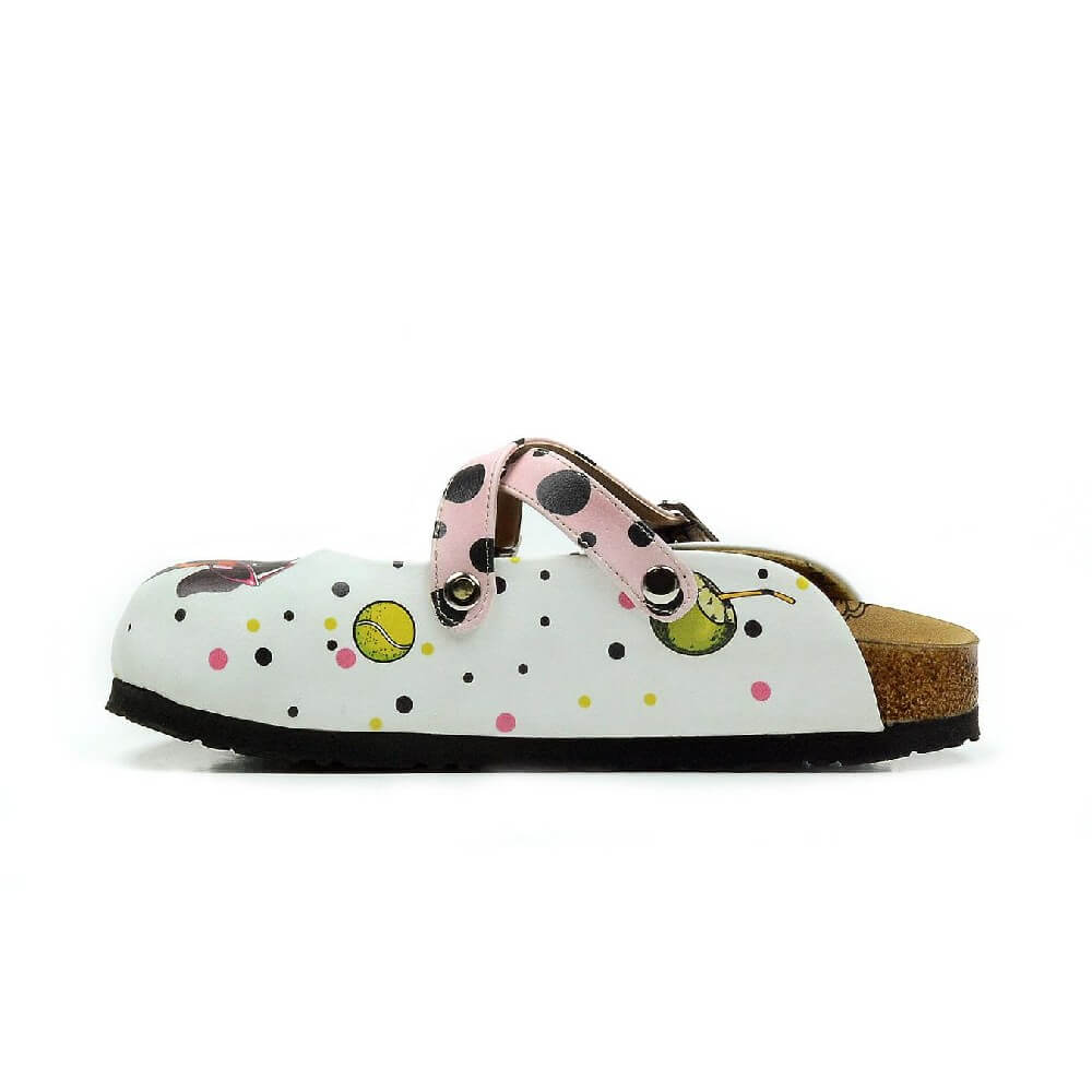 Cream Dachshund Polka Dot 'Good to See You' Crisscross-Strap Clogs - WCAL3211