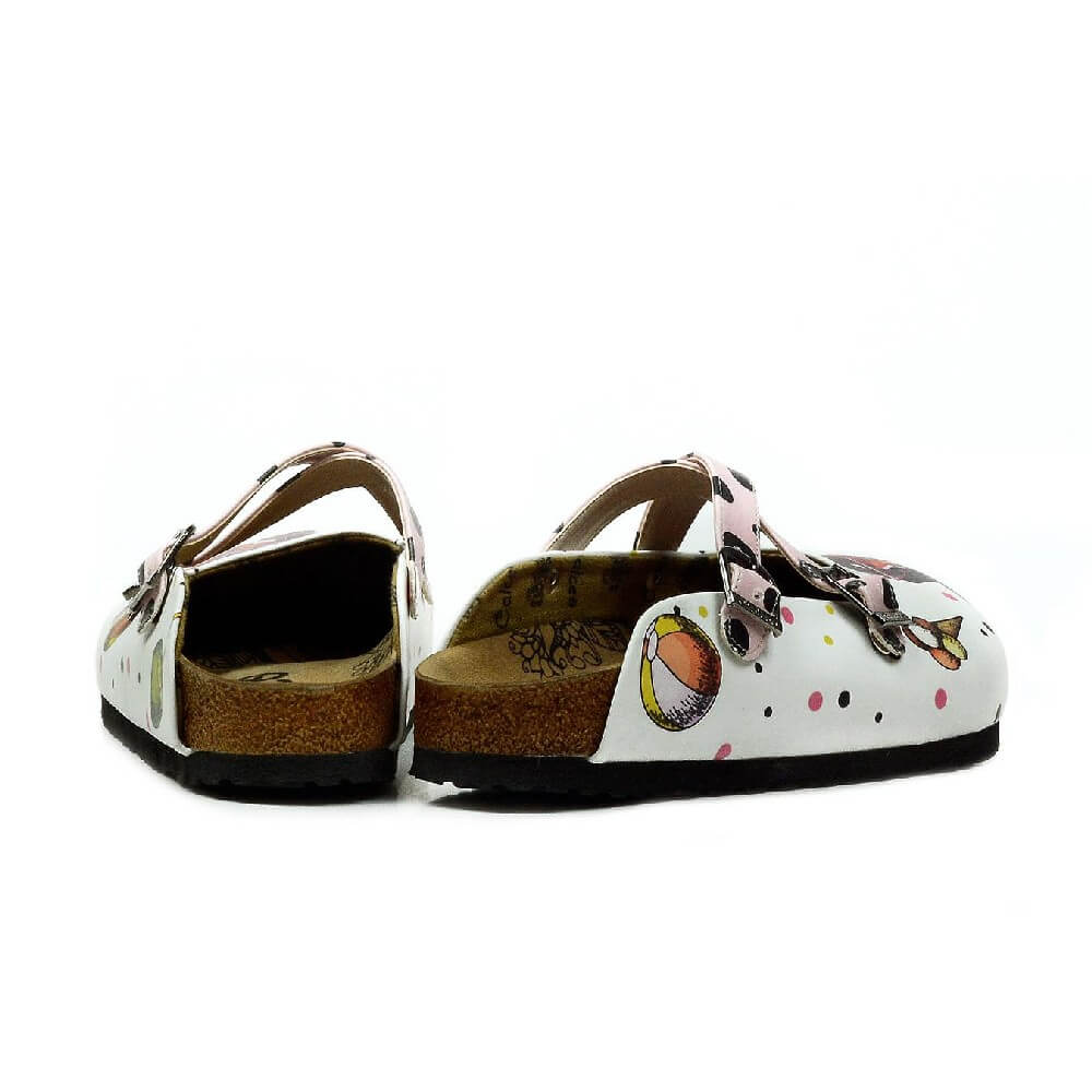 Cream Dachshund Polka Dot 'Good to See You' Crisscross-Strap Clogs - WCAL3211