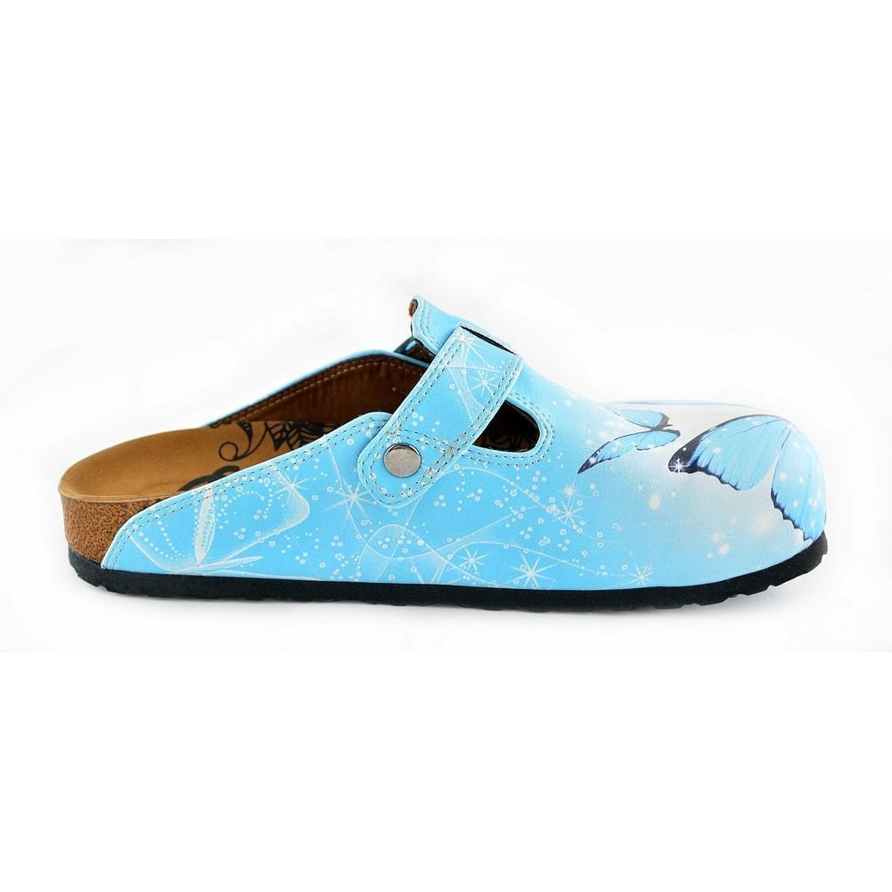 Blue Butterfly Clogs WCAL361, Goby, CALCEO Clogs 