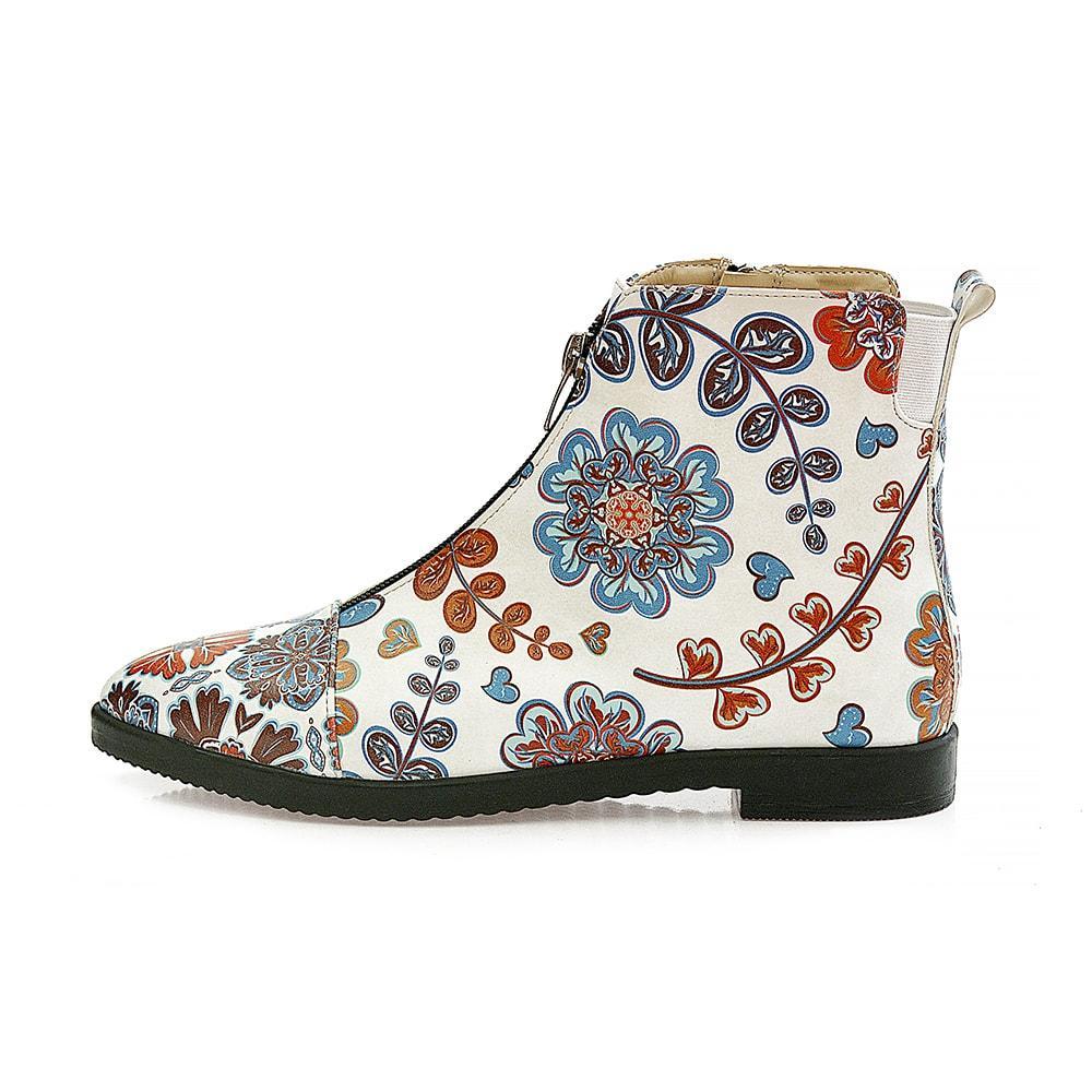 Flowers Short Boots WFER113