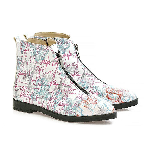 Flowers Short Boots WFER116