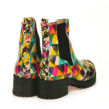 Colored Triangles Short Boots WLAS115