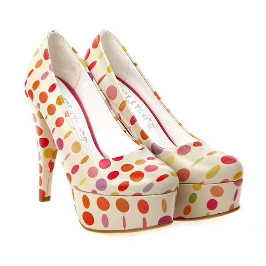 Colored Polka-dot Heel Shoes PLT2030
