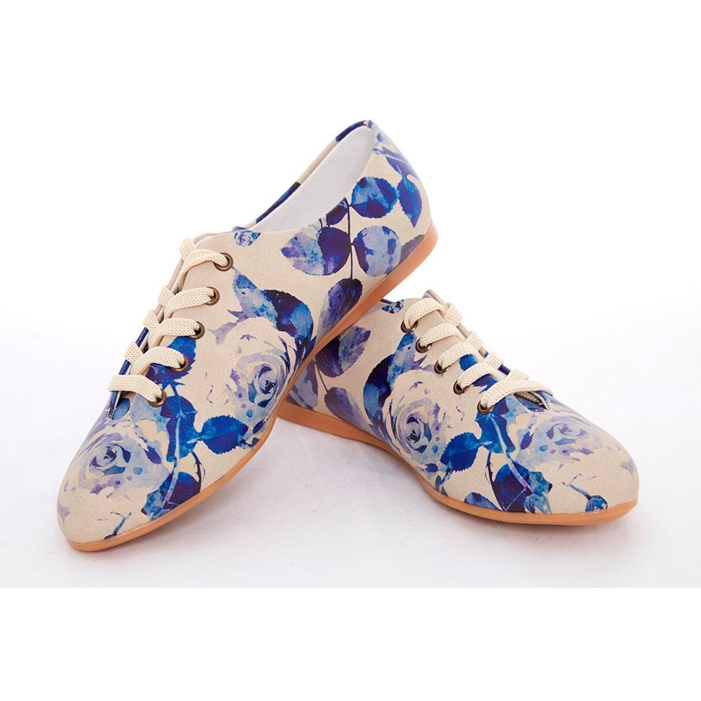 Blue Roses Ballerinas Shoes SLV063, Goby, GOBY Ballerinas Shoes 