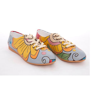 Flower Art Ballerinas Shoes SLV074 - Goby GOBY Ballerinas Shoes 