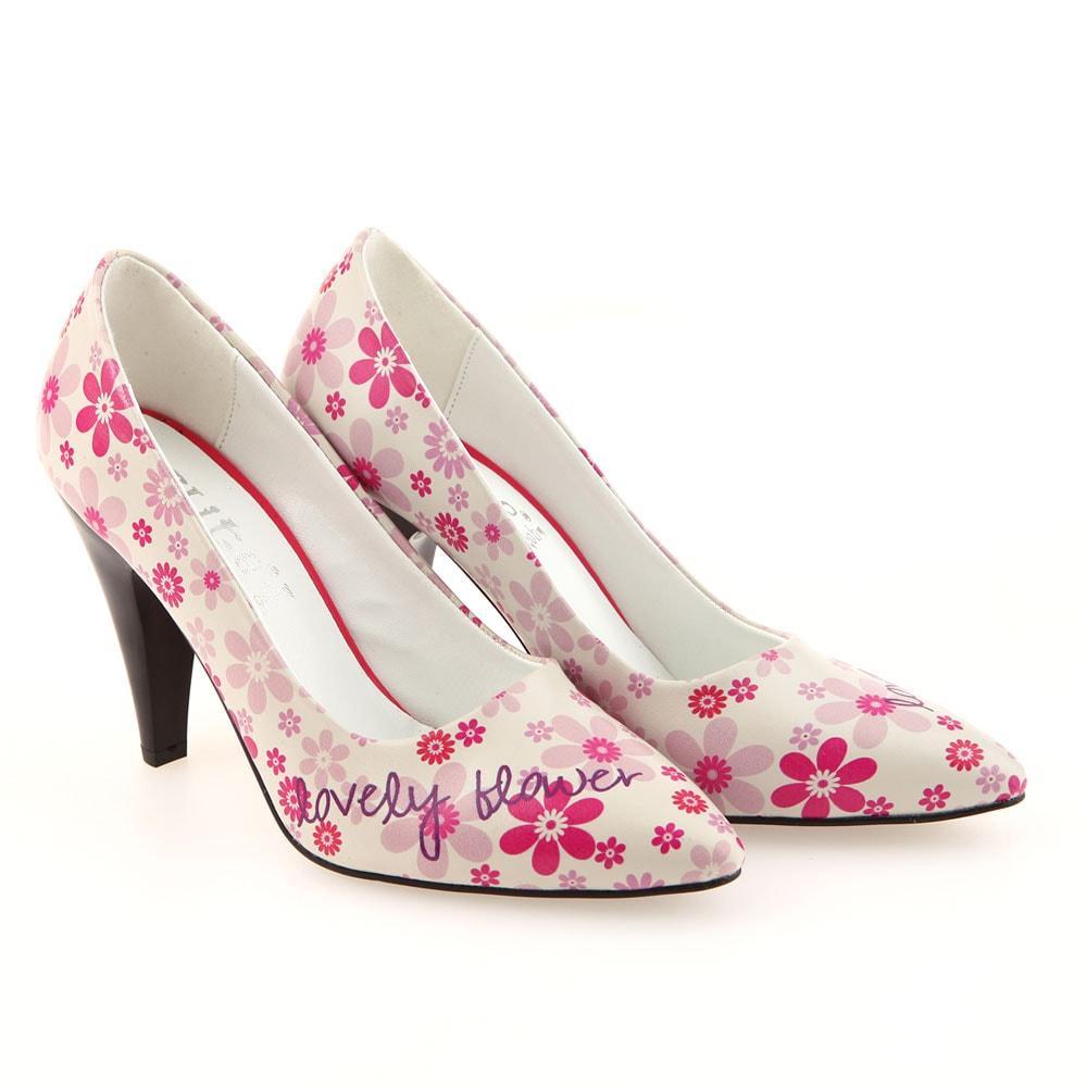 Pink floral sale shoes heels