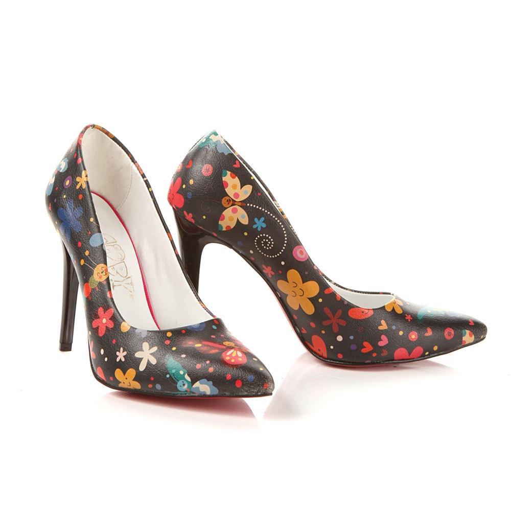 Flowers Heel Shoes STL4013 - Goby GOBY Heel Shoes 
